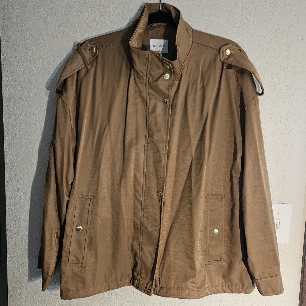 New with tags satin bomber jacket